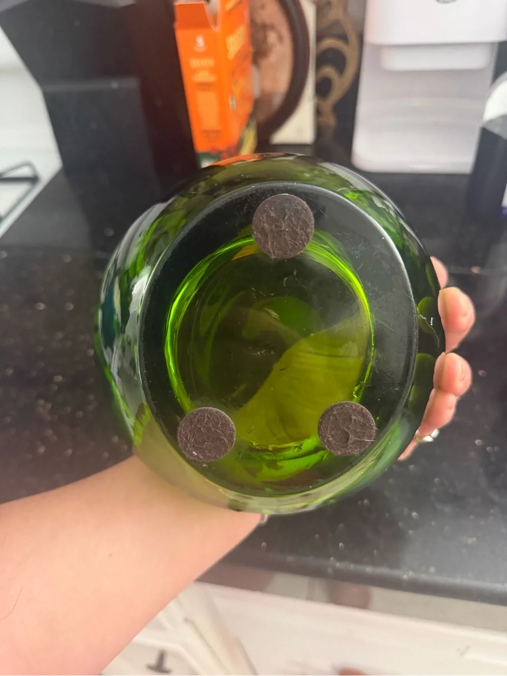 Green  Glass Decorative ashtray Bowl - Home Accents